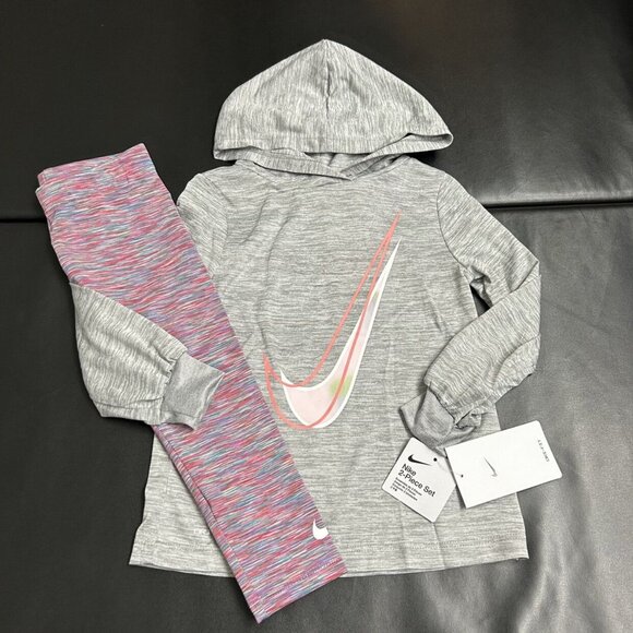 NWT Nike Hooded Long Sleeve Tunic & Leggings Set Girls Size 3T